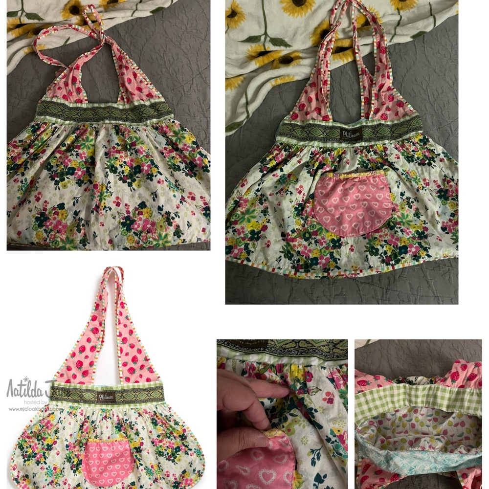 Matilda Jane Platinum Pink and Green Floral Tote
